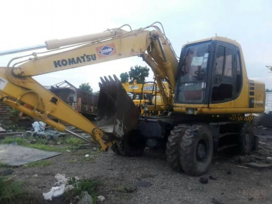 ขาย 895,000 แบคโฮล้อยาง KOMATSU PW 130-7 เครื่องดี ปั้มแรง ยางดี เอวแน่น เอกสารอินวอยท์ รถอยู่ วังน้อย จ.พระนครศรีอยุธยา 090-772-3710 090-772-3708