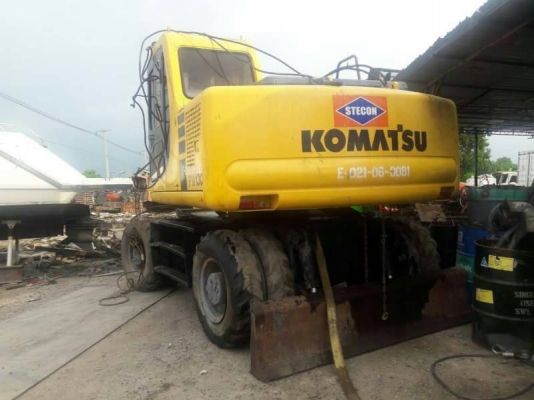 ขาย 895,000 แบคโฮล้อยาง KOMATSU PW 130-7 เครื่องดี ปั้มแรง ยางดี เอวแน่น เอกสารอินวอยท์ รถอยู่ วังน้อย จ.พระนครศรีอยุธยา 090-772-3710 090-772-3708