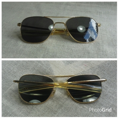 แว่นตาอเมริกันเสืออากาศ ยุค &#039;60s  ตัวเทพบุตร!  หายาก!  Vintage COMMAND/AO handmade in USA  เสือใหญ่!  บิ๊กไซซ์!