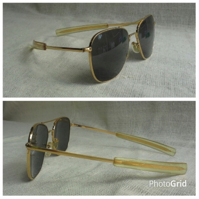 แว่นตาอเมริกันเสืออากาศ ยุค &#039;60s  ตัวเทพบุตร!  หายาก!  Vintage COMMAND/AO handmade in USA  เสือใหญ่!  บิ๊กไซซ์!