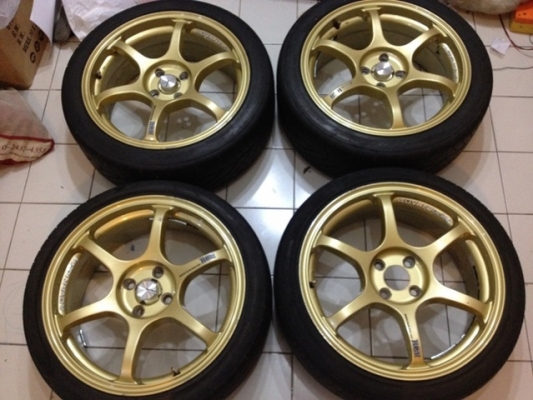 ขายแม็ก RG2 สีทอง ขอบ17 4รู100 + ยางปี10 ราคา 9,900