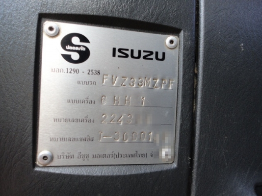 ISUZU FVZ 195 หัวเดิม เครื่องเดิม คัซซีสวยตลอดแนว  คุณเก่งและครอบครัว  สมาชิกจาก  นครปฐม  มัดจำแล้วจ๊ะ