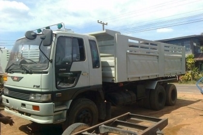 HINO FM 3M - 240 HP M10C รถพ่วงแม่+ลูก แม่กระบะดั๊มพ์ 12 ตันของสามมิตรลอนเฉียงสภาพอย่างสวย ลูก 2 คานดั๊มพ์์กระบะฝาข้างแผ่นเรียบ เครื่องแน่นดีแรงดี หัวเก๋งสีบางเดิมภายในสวยครบ แอร์เย็น พวงมาลัยเพาเวอร์ เบรคทริ๊ปฟี้ ช่วงล่างคัชซีสวยเดิม ยางสภาพดีทั้งแม่ทั้ง