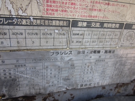 ขายตามสภาพ-เครื่องเชื่อมพร้อมปั่นไฟ AIRMAN : PDW 200 มือสองเก่าญี่ปุ่น ขนาด 6 kva