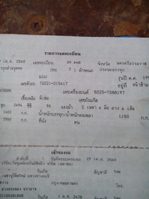 ขายรถนิสสันฝาแดงปี36 ขายรถนิสสันฝาแดงปี36