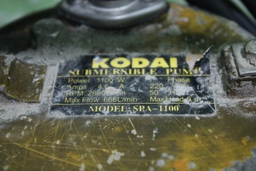 ปั๊มไดโว่สูบน้ำขาดท่อ 3นิ้ว ยี่ห้อ kodai สภาพพร้อมใช้งานเลยครับ