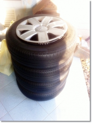 ขายล้อกะทะพร้อมยาง 4รู 100 ขอบ 15 ถูกๆจ้า