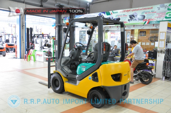 ขายรถโฟล์คลิฟท์มือสอง KOMATSU รุ่น FG15T-20-670009 นำเข้าจากประเทศญี่ปุ่น 100\% ไม่เคยใช้งานในไทย