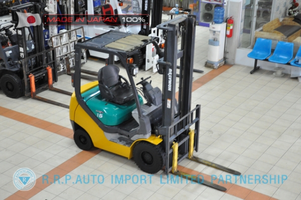 ขายรถโฟล์คลิฟท์มือสอง KOMATSU รุ่น FG15T-20-670009 นำเข้าจากประเทศญี่ปุ่น 100\% ไม่เคยใช้งานในไทย