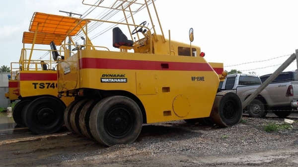 รถบดล้อยาง7ล้อ WATANABE WP15Eยางใหม่7เส้น เอกสารเล่มทะเบียน