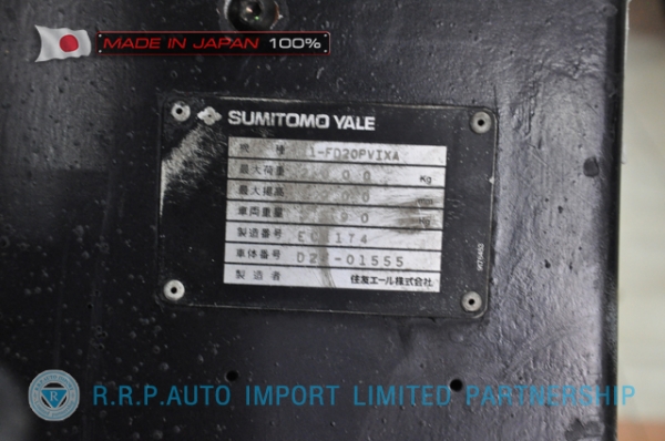 ขายรถโฟล์คลิฟท์มือสอง SUMITOMO รุ่น FD20PVIXA-01555 นำเข้าจากประเทศญี่ปุ่น 100\% ไม่เคยใช้งานในไทย ขายรถโฟล์คลิฟท์มือสอง SUMITOMO รุ่น FD20PVIXA-01555 นำเข้าจากประเทศญี่ปุ่น 100\% ไม่เคยใช้งานในไทย