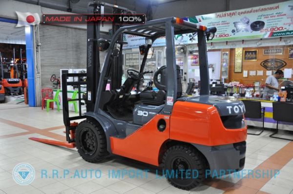 ขายรถโฟล์คลิฟท์มือสอง TOYOTA รุ่น 8FD30-12052 นำเข้าจากประเทศญี่ปุ่น 100\% ไม่เคยใช้งานในไทย ขายรถโฟล์คลิฟท์มือสอง TOYOTA รุ่น 8FD30-12052 นำเข้าจากประเทศญี่ปุ่น 100\% ไม่เคยใช้งานในไทย