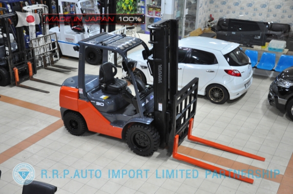 ขายรถโฟล์คลิฟท์มือสอง TOYOTA รุ่น 8FD30-12052 นำเข้าจากประเทศญี่ปุ่น 100\% ไม่เคยใช้งานในไทย ขายรถโฟล์คลิฟท์มือสอง TOYOTA รุ่น 8FD30-12052 นำเข้าจากประเทศญี่ปุ่น 100\% ไม่เคยใช้งานในไทย