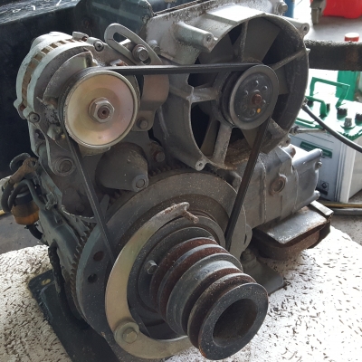 เครื่องยนต์ MITSUBIHI C50 ดีเซลสองสูบเก่าญี่ปุ่น