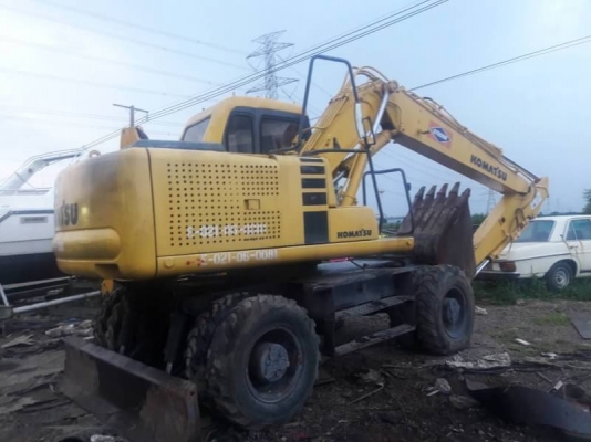 ขาย 895,000 บาท แบคโฮล้อยาง KOMATSU PW130-7 เครื่องดี ปั้มแรง โช่หนา เอวแน่น เอกสารอินวอยท์  รถอยู่ วังน้อย จ.พระนครศรีอยุธยา โทร&amp;ไอดีไลน์ 0610710295