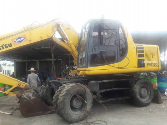ขาย 895,000 บาท แบคโฮล้อยาง KOMATSU PW130-7 เครื่องดี ปั้มแรง โช่หนา เอวแน่น เอกสารอินวอยท์  รถอยู่ วังน้อย จ.พระนครศรีอยุธยา โทร&amp;ไอดีไลน์ 0610710295