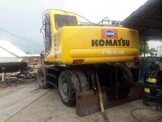 ขาย 895,000 บาท แบคโฮล้อยาง KOMATSU PW130-7 เครื่องดี ปั้มแรง โช่หนา เอวแน่น เอกสารอินวอยท์  รถอยู่ วังน้อย จ.พระนครศรีอยุธยา โทร&amp;ไอดีไลน์ 0610710295
