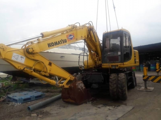 ขาย 895,000 บาท แบคโฮล้อยาง KOMATSU PW130-7 เครื่องดี ปั้มแรง โช่หนา เอวแน่น เอกสารอินวอยท์  รถอยู่ วังน้อย จ.พระนครศรีอยุธยา โทร&amp;ไอดีไลน์ 0610710295
