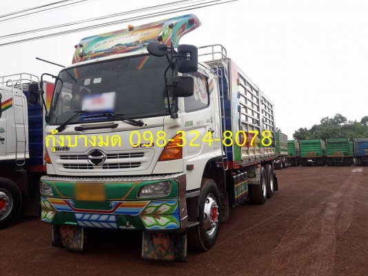 Hino 344 แรง ปี 53 กระบะไม่ดัมพ์แม่ลูก 3 เพลา ทะเบียนพร้อม Hino 344 แรง ปี 53 กระบะไม่ดัมพ์แม่ลูก 3 เพลา ทะเบียนพร้อม