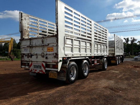 Isuzu 360 แรง ปี 56 แม่ลูกกระบะไม่ดัมพ์ ลูก 3 เพลา 7 เมตร ไมล์แสนสอง