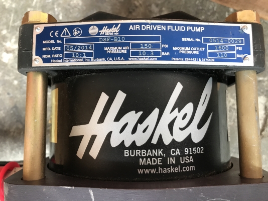 ขายหัวอัดของเหลวระบบลม แรงดันสูง Air driven fluid pump Haskel made in USA ของใหม่ไม่เคยใช้งาน สวยมากครับ ขายหัวอัดของเหลวระบบลม แรงดันสูง Air driven fluid pump Haskel made in USA ของใหม่ไม่เคยใช้งาน สวยมากครับ