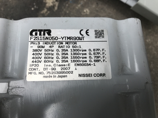 ขายมอตอร์เกียร์ขนาดเล็ก GTR 90W made in Japan อัตราทด 1:50 สภาพสวยมาก พร้อมใช้งาน มี 3 ตัวครับ ขายมอตอร์เกียร์ขนาดเล็ก GTR 90W made in Japan อัตราทด 1:50 สภาพสวยมาก พร้อมใช้งาน มี 3 ตัวครับ