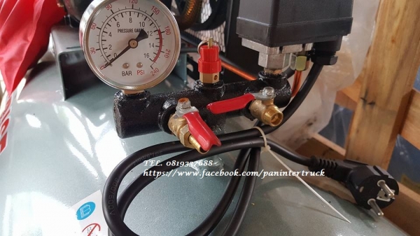 สินค้าใหม่แกะกล่อง*เครื่องปั๊มลม PANERISE ขนาด 300 ลิตร , 2 สูบ ,3HPแรง, 220V. (สามารถใช้กับไฟบ้านได้) ราคาเพียง 24,000 บาท สนใจติดต่อ 0819337688