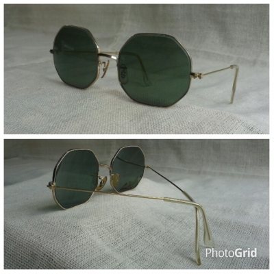 แว่นตาบิดาของ เรย์ - แบน  อเมริกันโกลด์ฟิลด์ ยุค '50  คลาสสิคที่สุด!  หายากที่สุด!  Vintage BAUSCH &amp; LOMB handmade in USA