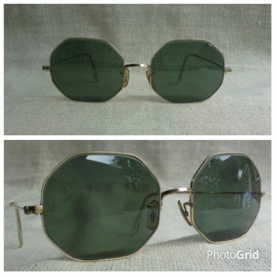 แว่นตาบิดาของ เรย์ - แบน  อเมริกันโกลด์ฟิลด์ ยุค '50  คลาสสิคที่สุด!  หายากที่สุด!  Vintage BAUSCH &amp; LOMB handmade in USA