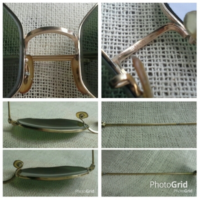 แว่นตาบิดาของ เรย์ - แบน  อเมริกันโกลด์ฟิลด์ ยุค '50  คลาสสิคที่สุด!  หายากที่สุด!  Vintage BAUSCH &amp; LOMB handmade in USA
