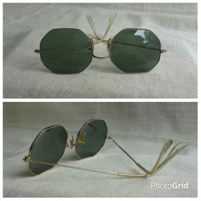แว่นตาบิดาของ เรย์ - แบน  อเมริกันโกลด์ฟิลด์ ยุค '50  คลาสสิคที่สุด!  หายากที่สุด!  Vintage BAUSCH &amp; LOMB handmade in USA
