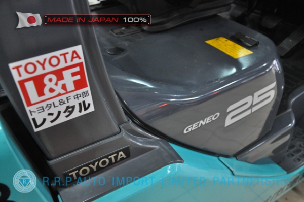ขายรถโฟล์คลิฟท์มือสอง TOYOTA รุ่น 8FD325-33341 นำเข้าจากประเทศญี่ปุ่น 100\% ไม่เคยใช้งานในไทย
