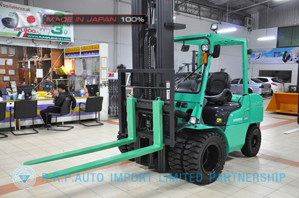 ขายรถโฟล์คลิฟท์มือสอง MITSUBISHI รุ่น FD35T-12472 นำเข้าจากประเทศญี่ปุ่น 100\% ไม่เคยใช้งานในไทย