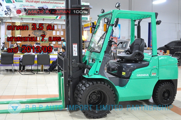 ขายรถโฟล์คลิฟท์มือสอง MITSUBISHI รุ่น FD35T-12472 นำเข้าจากประเทศญี่ปุ่น 100\% ไม่เคยใช้งานในไทย