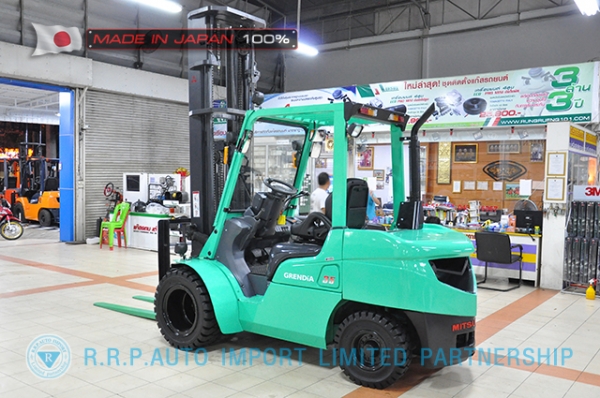 ขายรถโฟล์คลิฟท์มือสอง MITSUBISHI รุ่น FD35T-12472 นำเข้าจากประเทศญี่ปุ่น 100\% ไม่เคยใช้งานในไทย