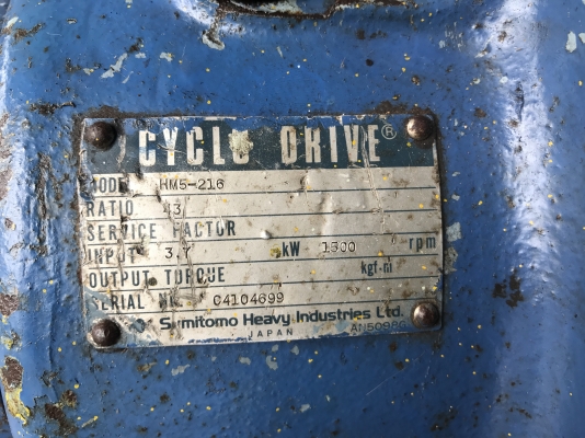 ขายมอเตอร์เกียร์ Cycro drive Sumitomo 5HP. 380V อัตราทด 1:43 Made in Japan สภาพดี หมุนนิ่ม พร้อมใช้งาน ขายมอเตอร์เกียร์ Cycro drive Sumitomo 5HP. 380V อัตราทด 1:43 Made in Japan สภาพดี หมุนนิ่ม พร้อมใช้งาน