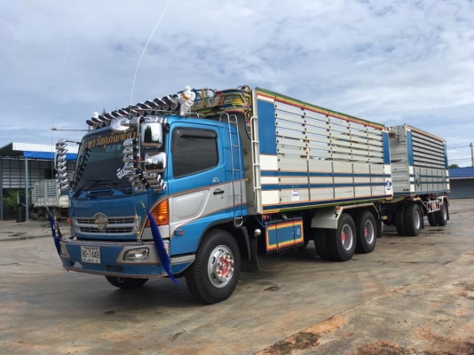 Hino mega เครื่อง 260 ปี 47 ดั้มพ์แม่ลูก 2 เพลา สภาพสวยเดิมบางพร้อมใช้ ยางดี