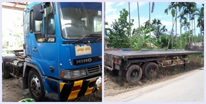 10 ล้อหัวลาก HINO พร้อมหางพื้นเรียบ รุ่น ZM500 เครื่องนิสสัน 6 สูบ 250 แรง