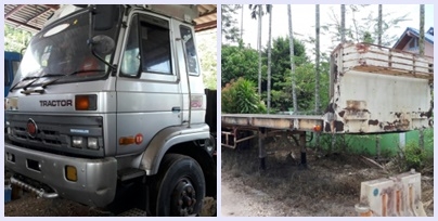10 ล้อหัวลากพร้อมหางพื้นเรียบ รุ่น UD TRACTOR เครื่อง 6 สูบเทอร์โบ 250 แรง รุ่น PD6