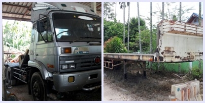 10 ล้อหัวลากพร้อมหางพื้นเรียบ รุ่น UD TRACTOR เครื่อง 6 สูบเทอร์โบ 250 แรง รุ่น PD6