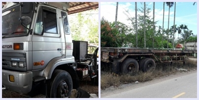 10 ล้อหัวลากพร้อมหางพื้นเรียบ รุ่น UD TRACTOR เครื่อง 6 สูบเทอร์โบ 250 แรง รุ่น PD6