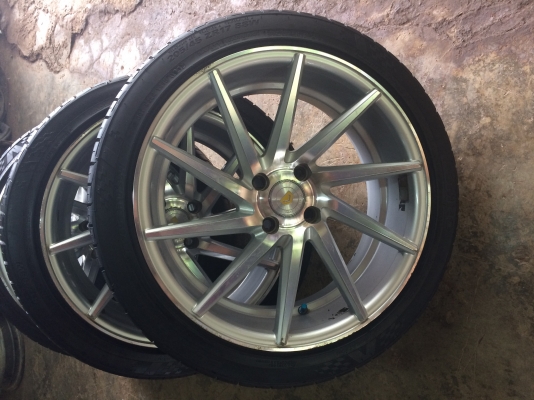 ขายล้อ17 4/100 พร้อมยางปี1017ครับ