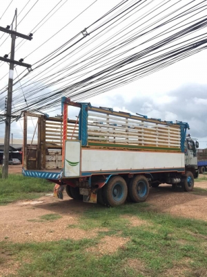 FM3M 240แรง กะบะเหล็ก2เพลา ไม่ดั้ม. พร้อมบาอ้อย. เครื่องเกียดี