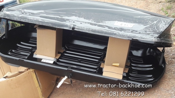 มาแล้วๆ มาตัวเดียวด้วย ขายถูกมาก กล่องเก็บของติดหลังคารถ ขนาด 175 x 81.5 x 46cm/0.66cbm ของใหม่ นำเข