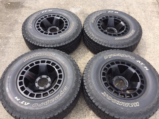 ขายล้อ LENSO ขอบ16 กว้าง8.5 ออฟ0 6รู พร้อมยาง HANKOOK Dynapro AT-M 265-75-16 ปี13 ดอกสวยมาก ชุดละ 15,500 บาท