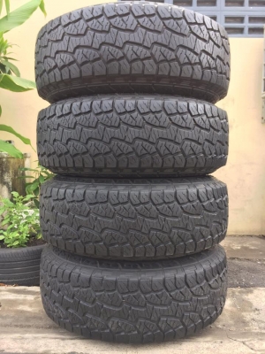 ขายล้อ LENSO ขอบ16 กว้าง8.5 ออฟ0 6รู พร้อมยาง HANKOOK Dynapro AT-M 265-75-16 ปี13 ดอกสวยมาก ชุดละ 15,500 บาท
