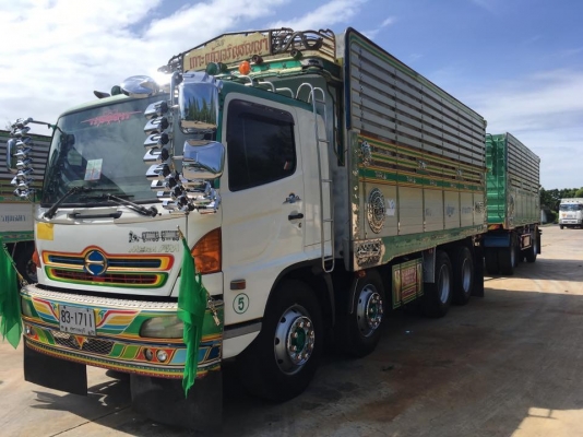 Hino mega เครื่อง 260 ปี 47 ดั้มพ์แม่ลูก 2 เพลา สภาพสวยเดิมบางพร้อมใช้ ยางดี ใส่ของได้ 30 ตัน ราคาขาย 1,870,000 บาท