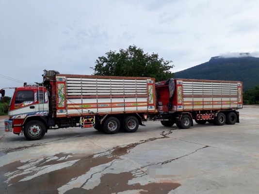 ขายรถสิบล้อ Isuzu Deca 320 ปี51 ดั้มเนียมคอกเกษตรอู่CT พ่วงแม่ลูก ใส่ของได้ 31ตัน รถสวยพร้อมใช้