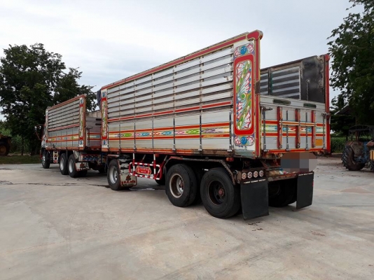 ขายรถสิบล้อ Isuzu Deca 320 ปี51 ดั้มเนียมคอกเกษตรอู่CT พ่วงแม่ลูก ใส่ของได้ 31ตัน รถสวยพร้อมใช้