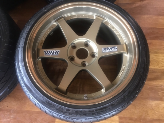 TE37 ขอบ18 5รู114 พร้อมยาง